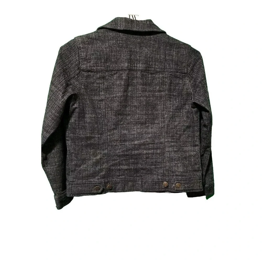 NWOT Relativity Jean Jacket Button Up Stretch Black Wash Women Size PS Fitted